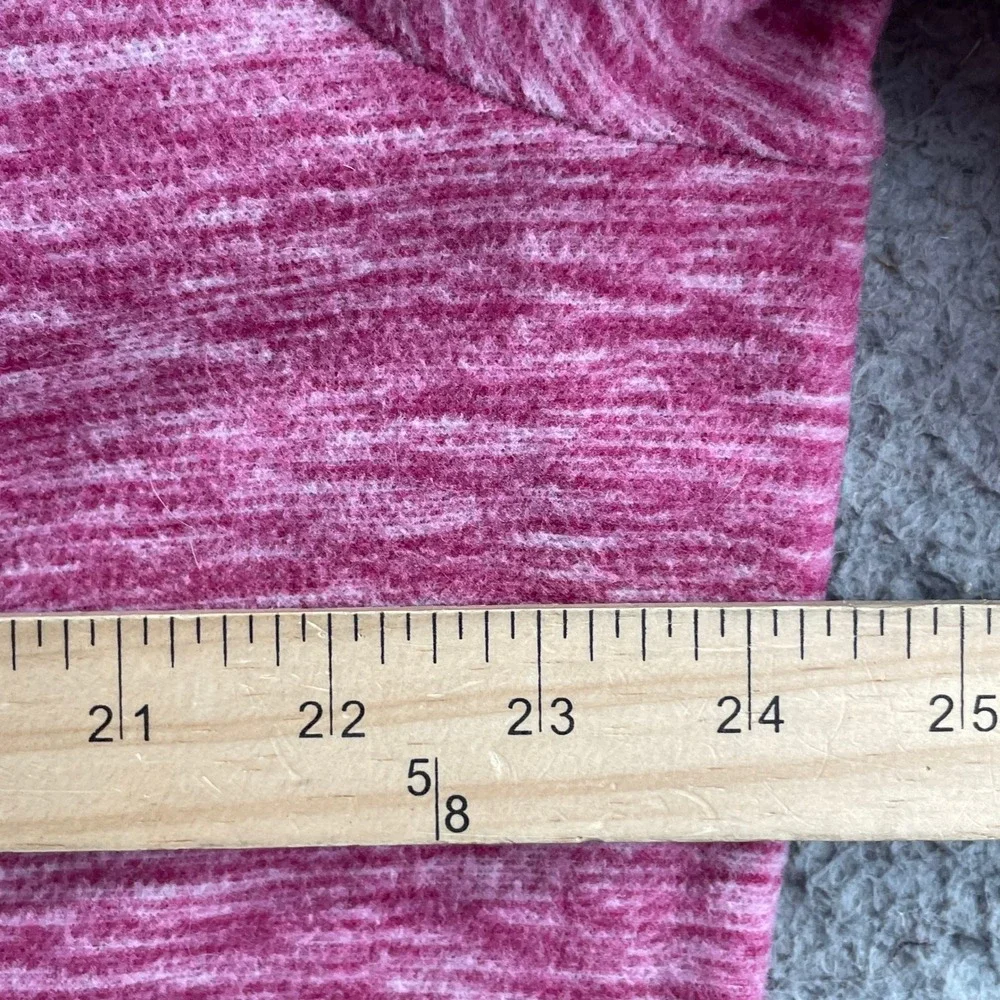 St John's Bay Quarter Zip Women XL Pink New Space Dye Fleece Pullover Sportswear - Picture 5 of 8